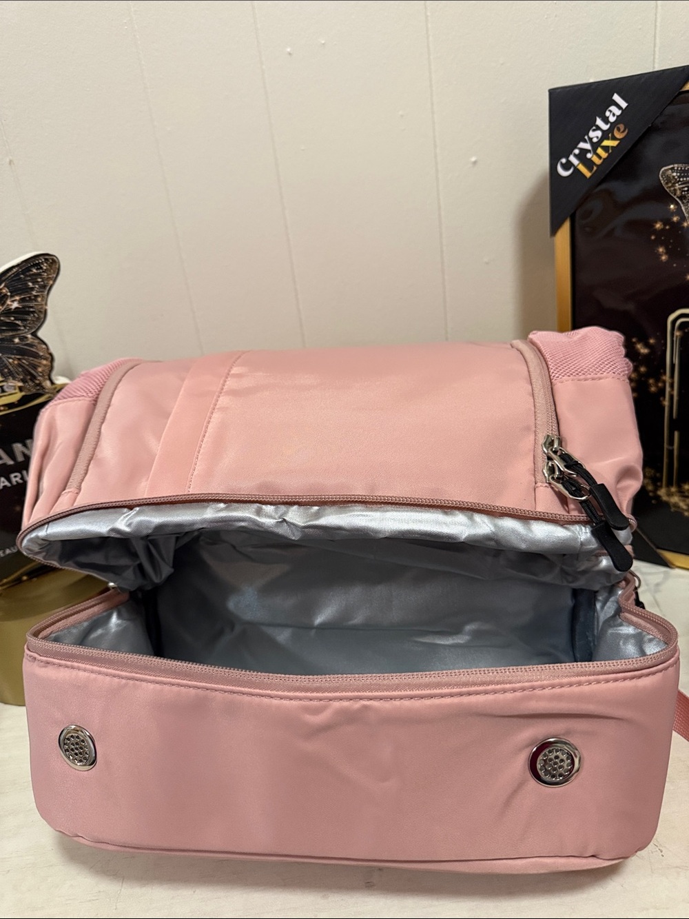 Blush Pink Multi-Pocket Backpack - Picture 8 of 12